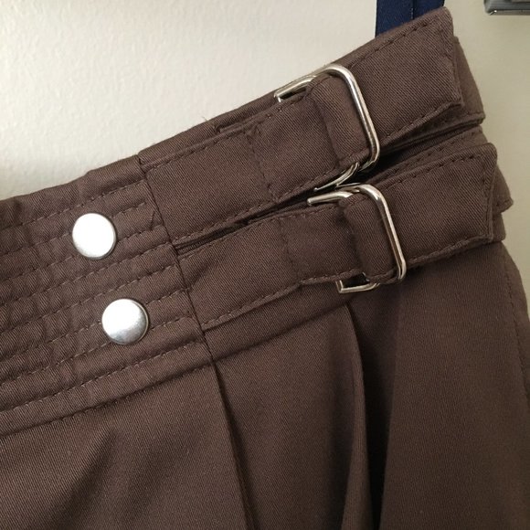 Vintage Brown Box Pleated Maxi Skirt - Picture 7 of 16